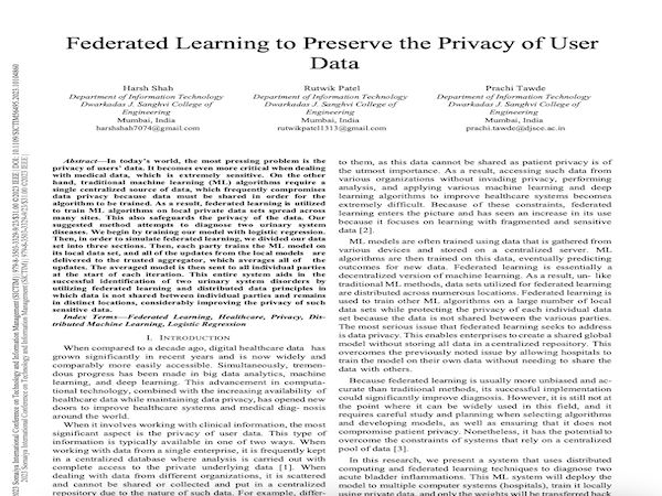 fedreated learning to preserve privacy